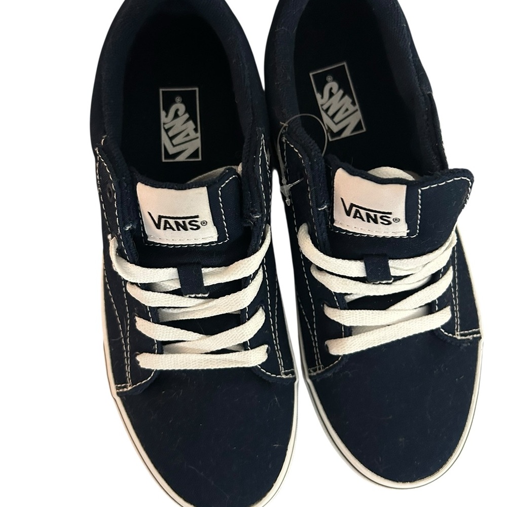 Vans Kids Dark Blue and‎ White Sneakers - Picture 2 of 5